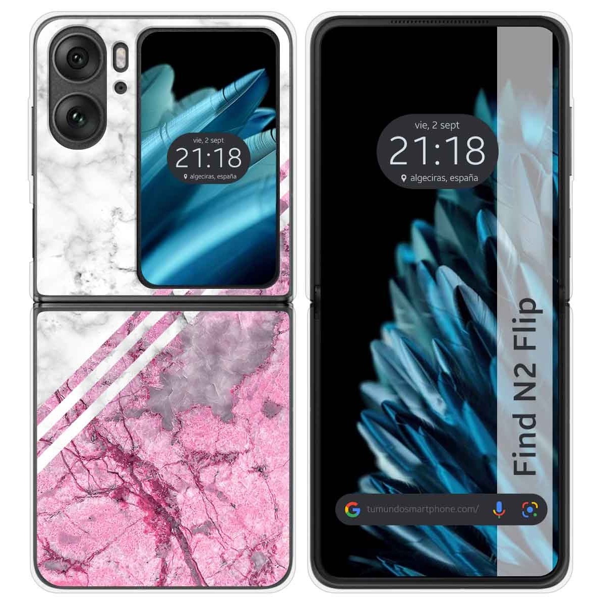Funda Carcasa Dura para Oppo Find N2 Flip 5G diseño Mármol 03 Dibujos