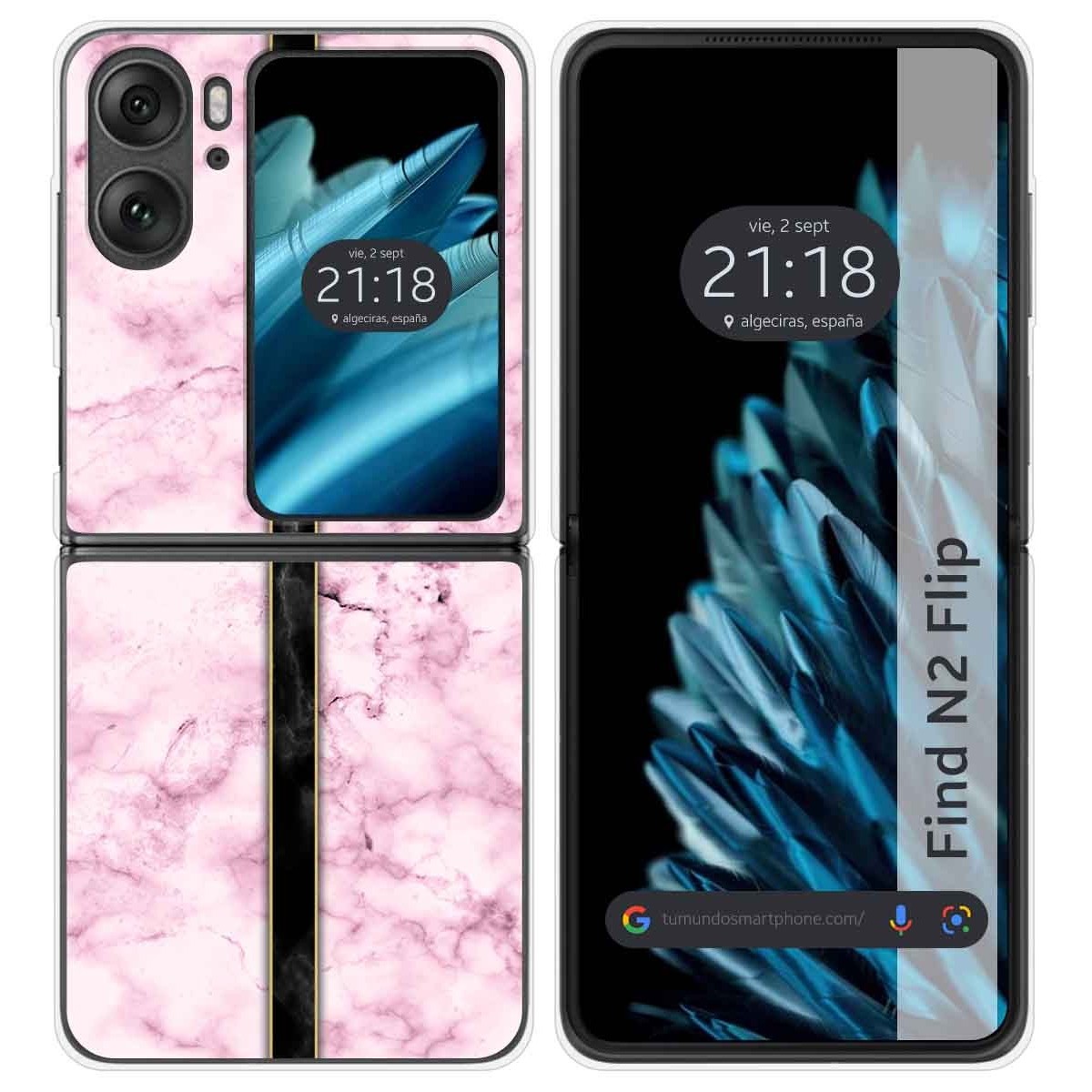 Funda Carcasa Dura para Oppo Find N2 Flip 5G diseño Mármol 04 Dibujos