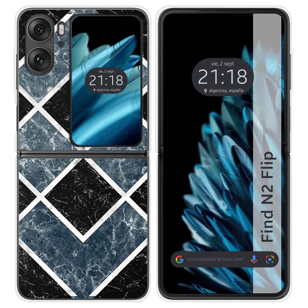 Funda Carcasa Dura para Oppo Find N2 Flip 5G diseño Mármol 06 Dibujos