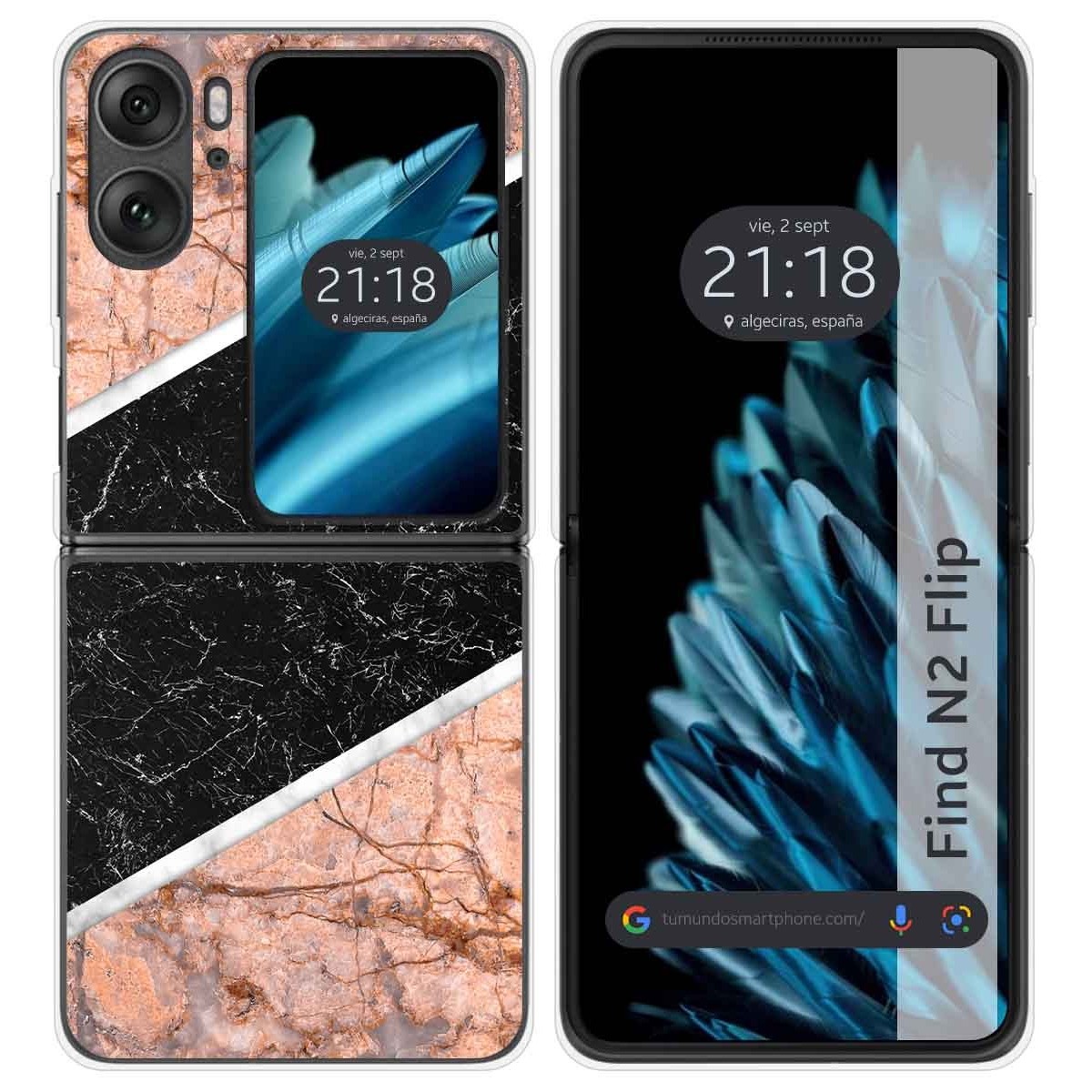 Funda Carcasa Dura para Oppo Find N2 Flip 5G diseño Mármol 07 Dibujos