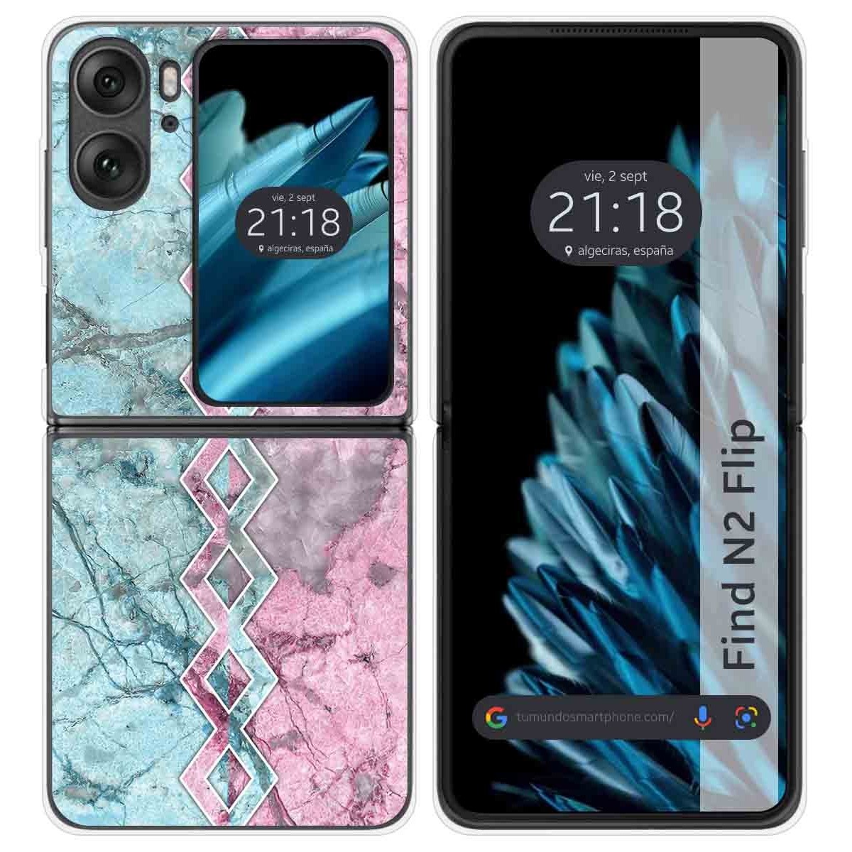 Funda Carcasa Dura para Oppo Find N2 Flip 5G diseño Mármol 08 Dibujos