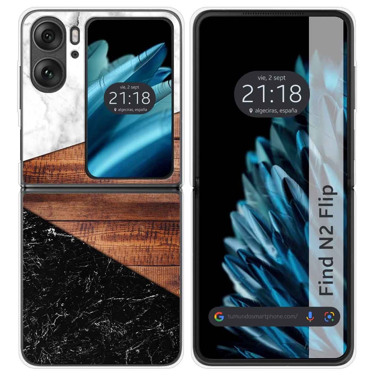 Funda Carcasa Dura para Oppo Find N2 Flip 5G diseño Mármol 11 Dibujos