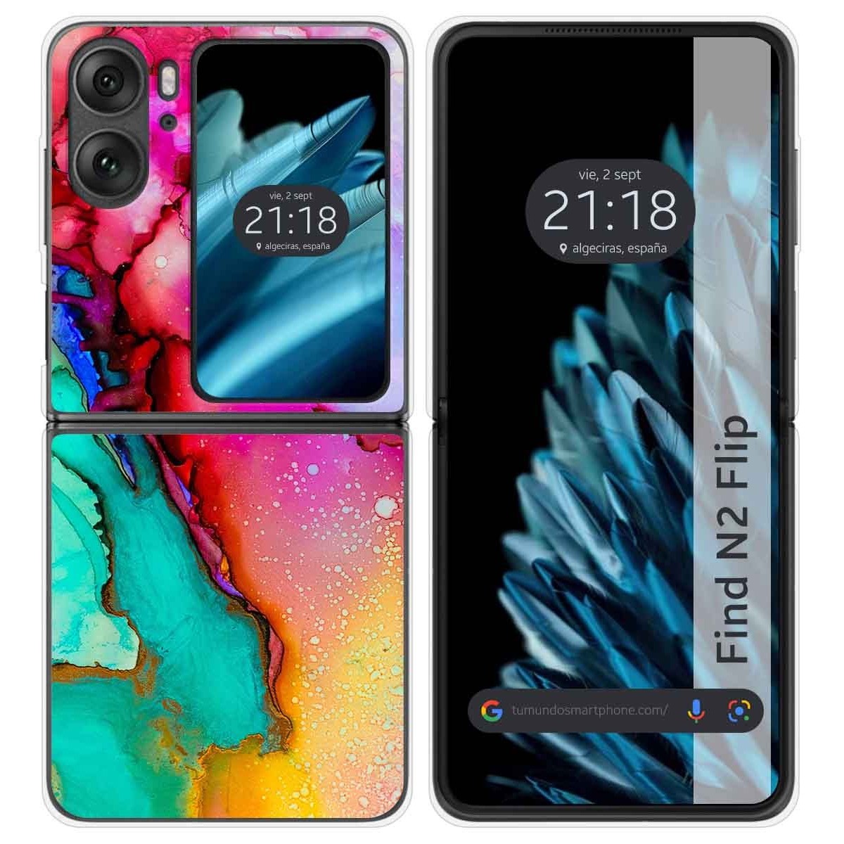 Funda Carcasa Dura para Oppo Find N2 Flip 5G diseño Mármol 15 Dibujos
