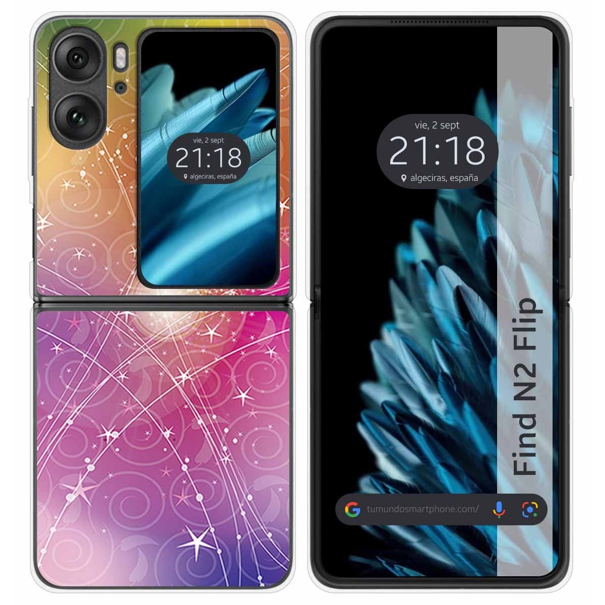 Funda Carcasa Dura para Oppo Find N2 Flip 5G diseño Abstracto Dibujos