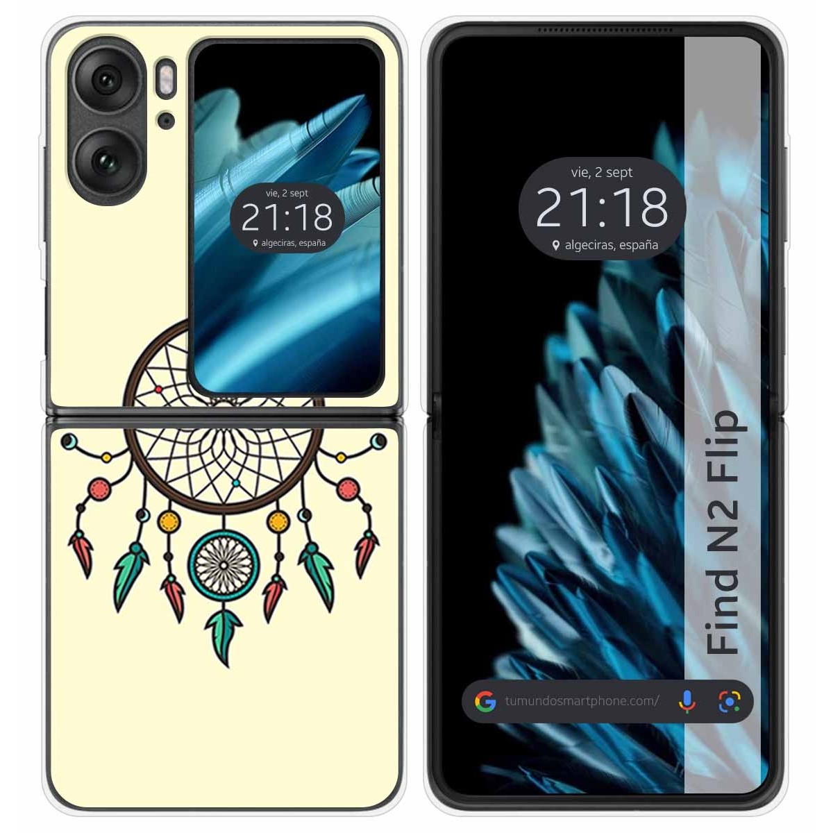 Funda Carcasa Dura para Oppo Find N2 Flip 5G diseño Atrapasueños Dibujos
