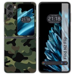 Funda Carcasa Dura para Oppo Find N2 Flip 5G diseño Camuflaje Dibujos
