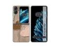 Funda Carcasa Dura para Oppo Find N2 Flip 5G diseño Corazones Madera Dibujos