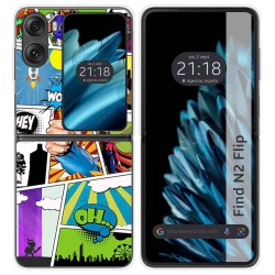Funda Carcasa Dura para Oppo Find N2 Flip 5G diseño Comic Dibujos