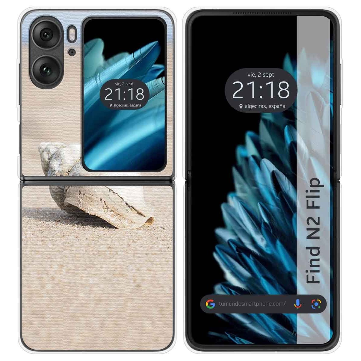 Funda Carcasa Dura para Oppo Find N2 Flip 5G diseño Concha Dibujos