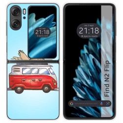 Funda Carcasa Dura para Oppo Find N2 Flip 5G diseño Furgoneta Dibujos