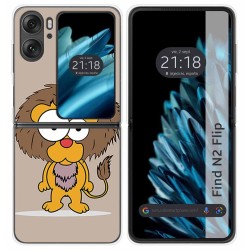 Funda Carcasa Dura para Oppo Find N2 Flip 5G diseño Leon Dibujos