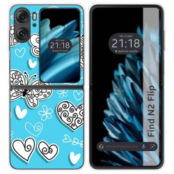 Funda Carcasa Dura para Oppo Find N2 Flip 5G diseño Mariposas Dibujos