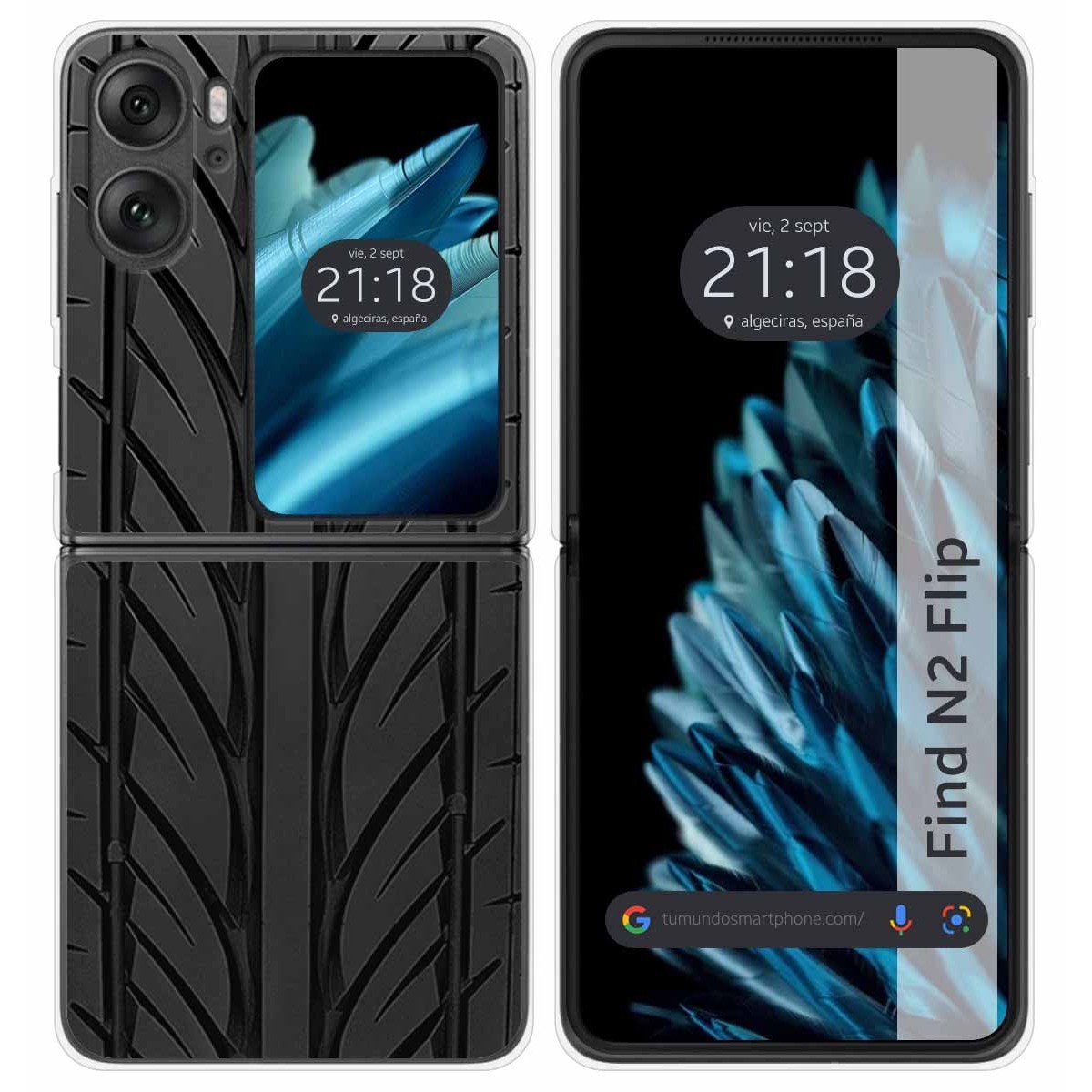 Funda Carcasa Dura para Oppo Find N2 Flip 5G diseño Neumatico Dibujos