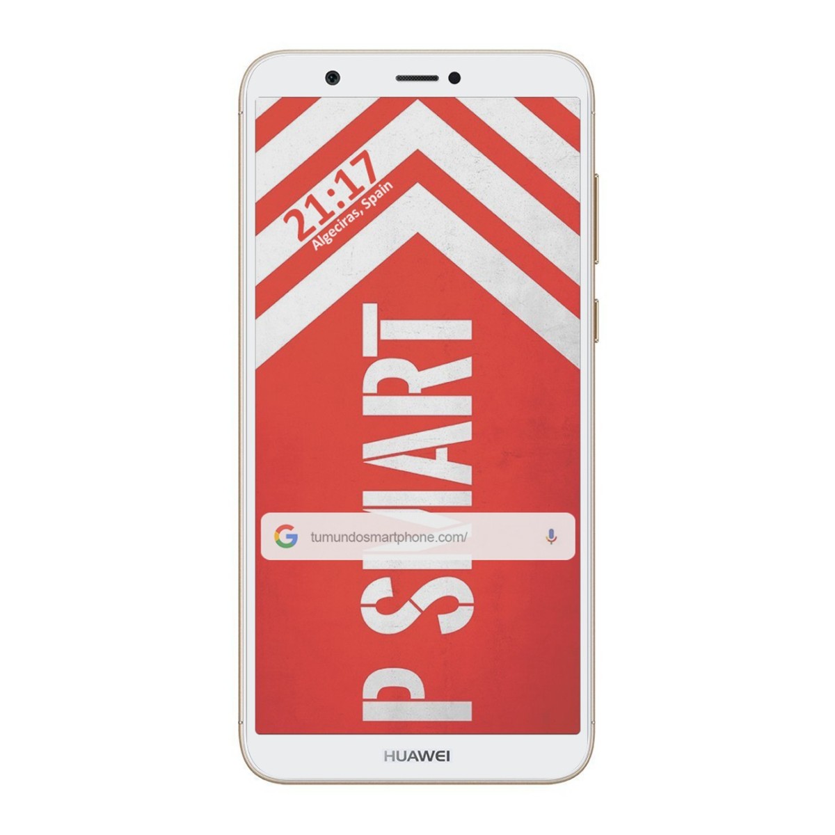 Protector Cristal Templado Frontal Completo Blanco para Huawei P Smart Vidrio