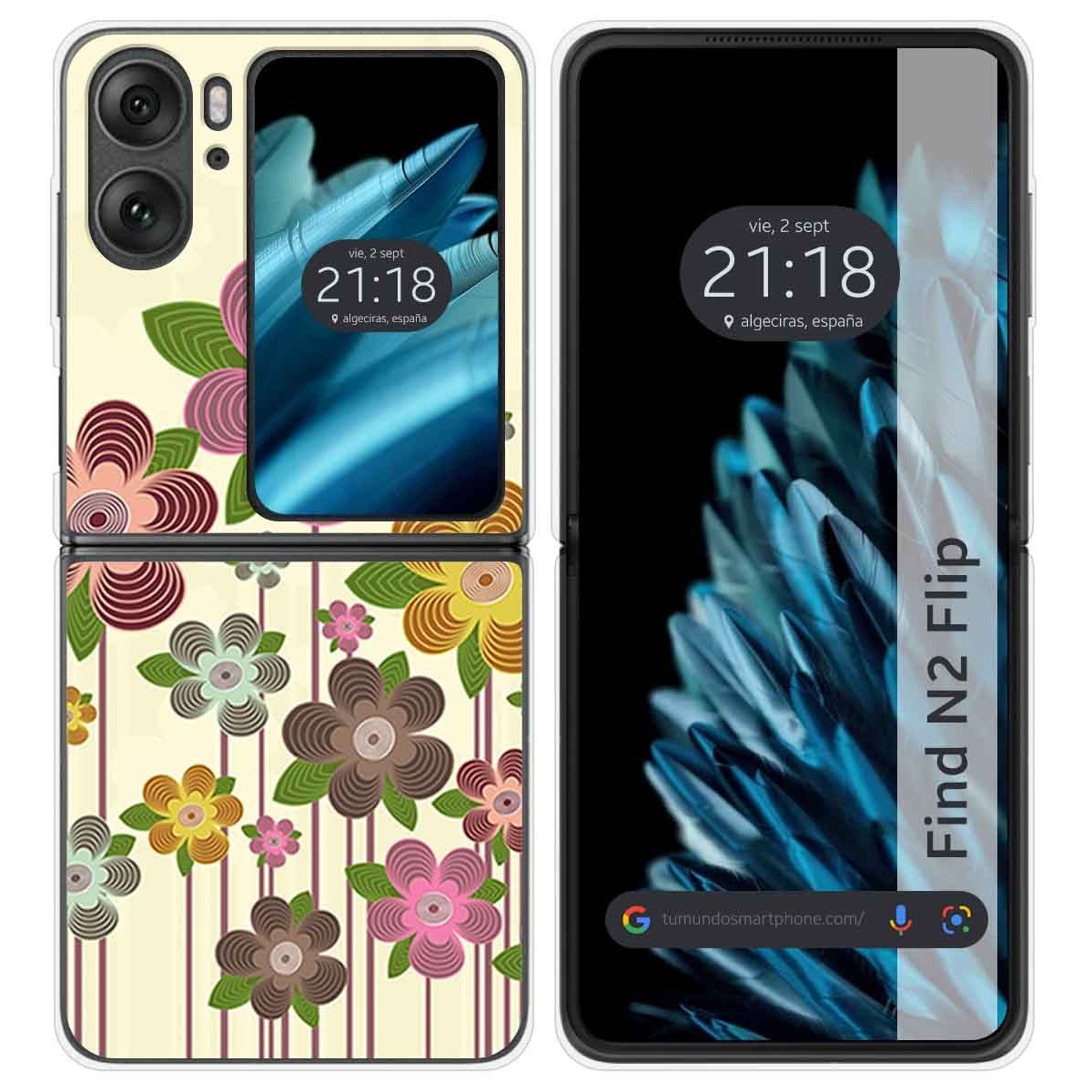 Funda Carcasa Dura para Oppo Find N2 Flip 5G diseño Primavera En Flor Dibujos