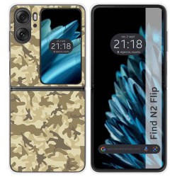 Funda Carcasa Dura para Oppo Find N2 Flip 5G diseño Sand Camuflaje Dibujos