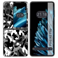Funda Carcasa Dura para Oppo Find N2 Flip 5G diseño Snow Camuflaje Dibujos