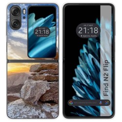 Funda Carcasa Dura para Oppo Find N2 Flip 5G diseño Sunset Dibujos