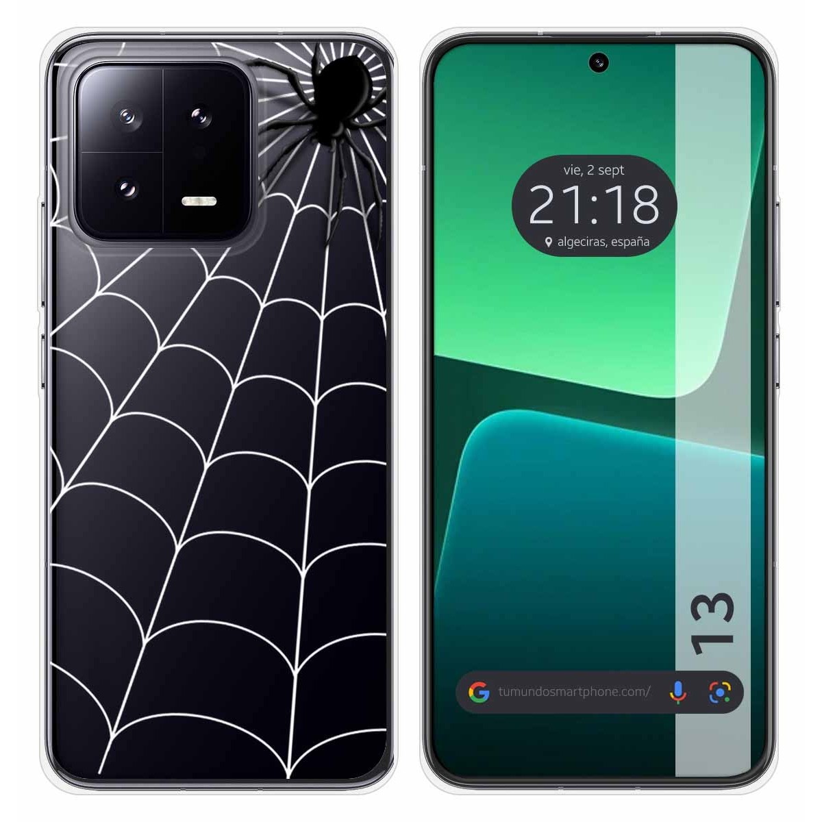 Funda Silicona Transparente compatible con Xiaomi 13 5G diseño Araña Dibujos