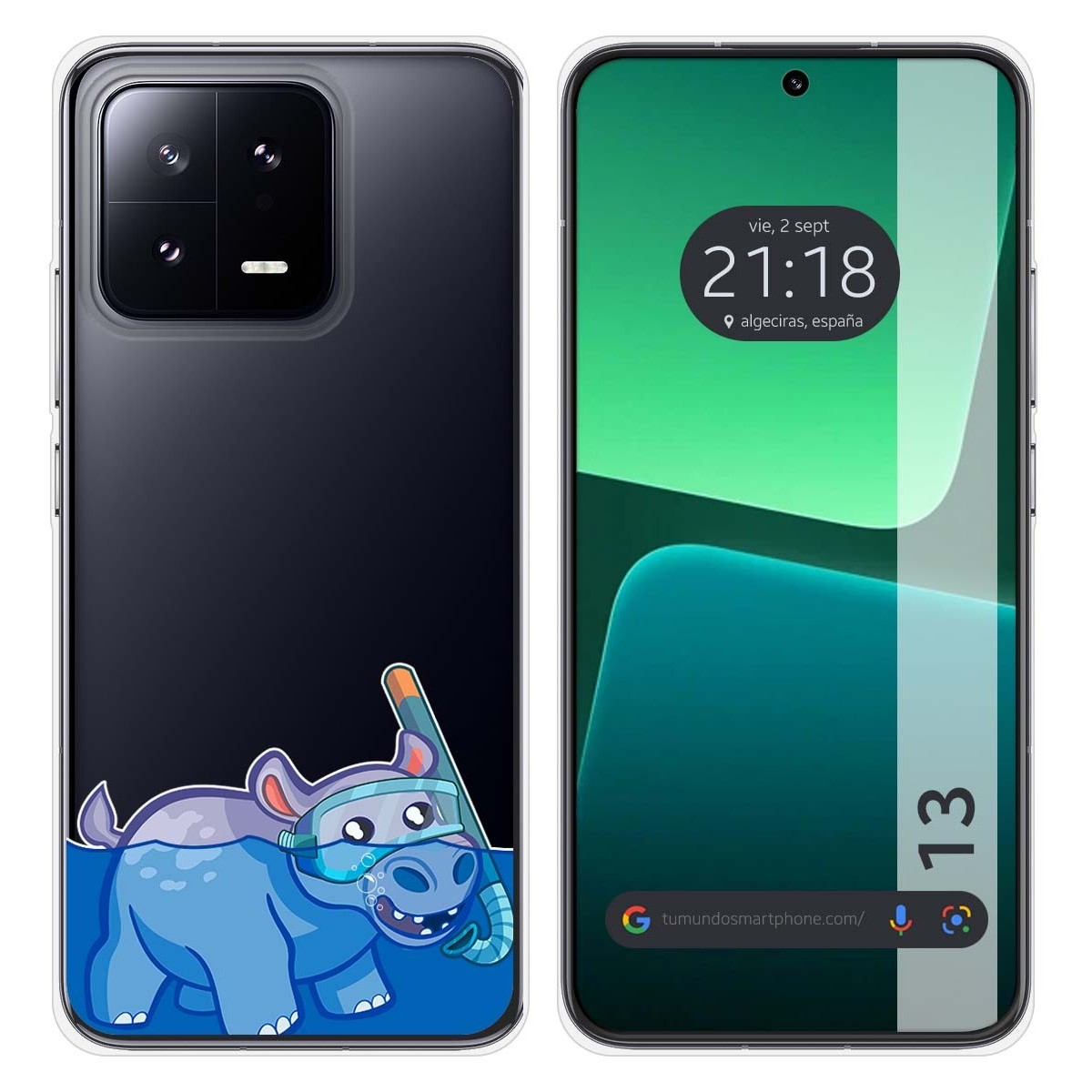 Funda Silicona Transparente compatible con Xiaomi 13 5G diseño Hipo Dibujos