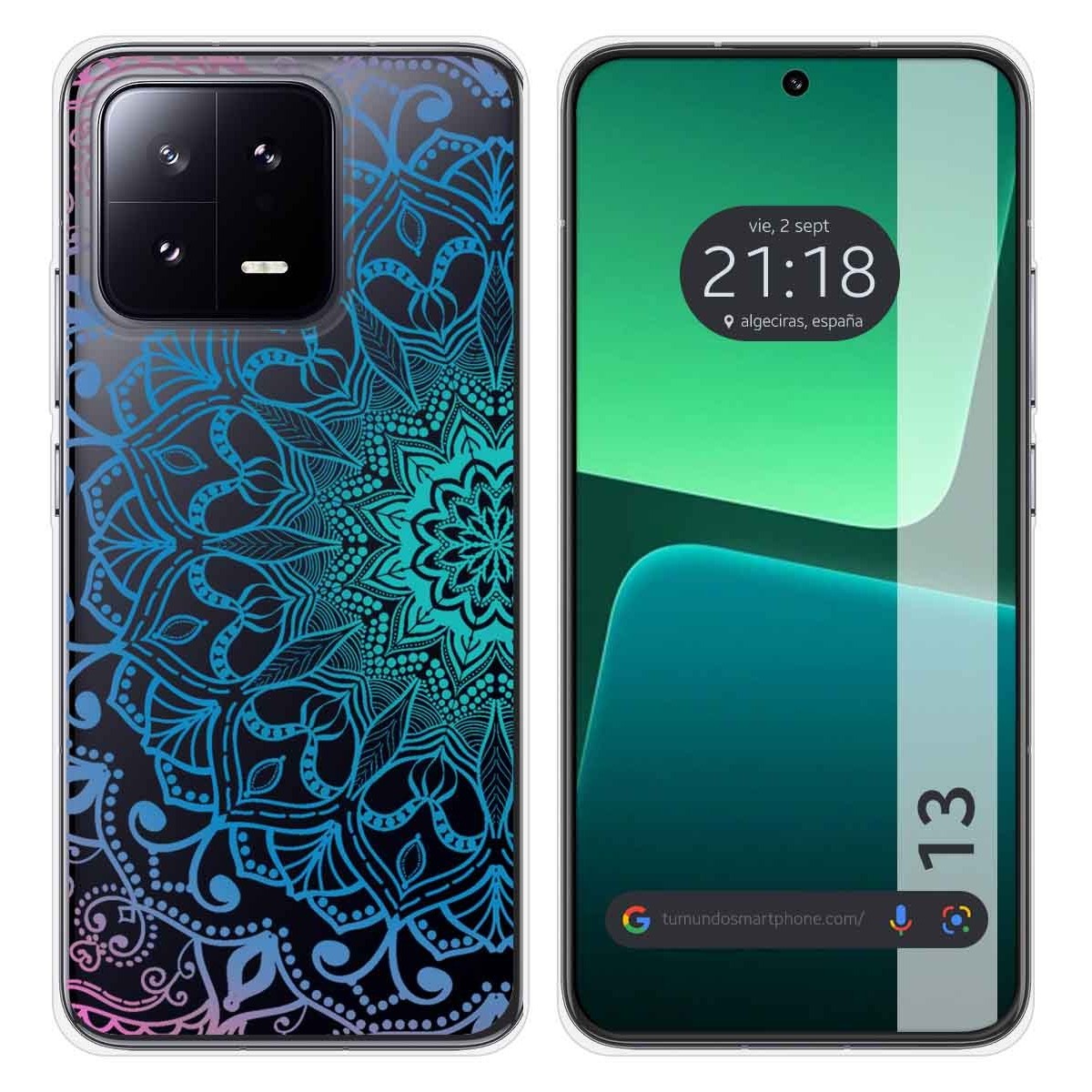 Funda Silicona Transparente compatible con Xiaomi 13 5G diseño Mandala Dibujos