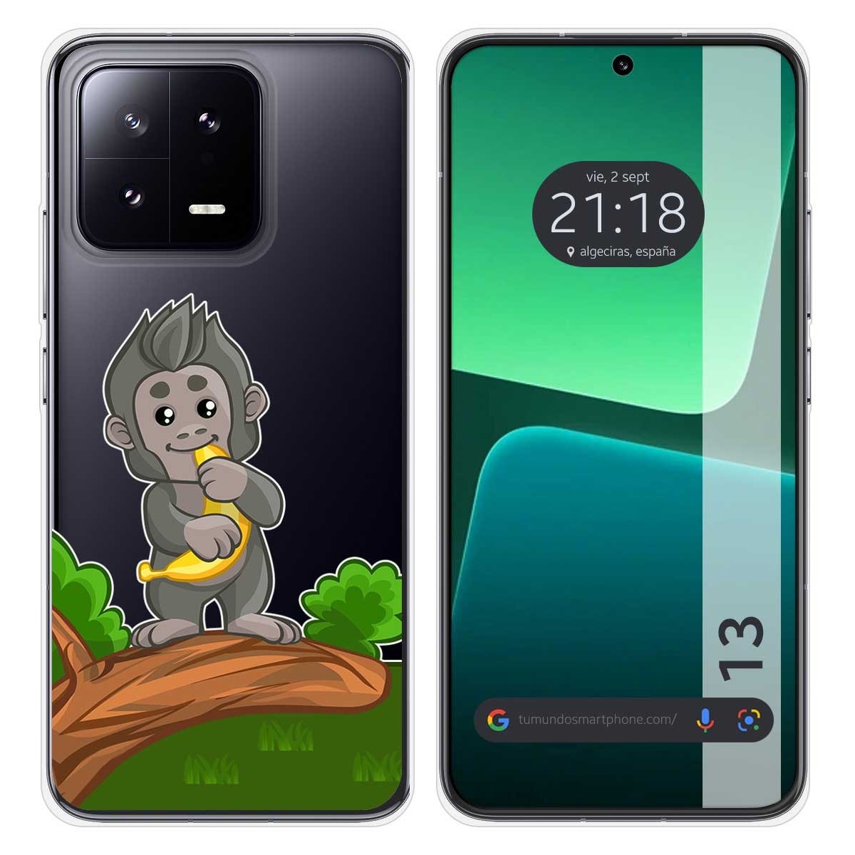 Funda Silicona Transparente compatible con Xiaomi 13 5G diseño Mono Dibujos