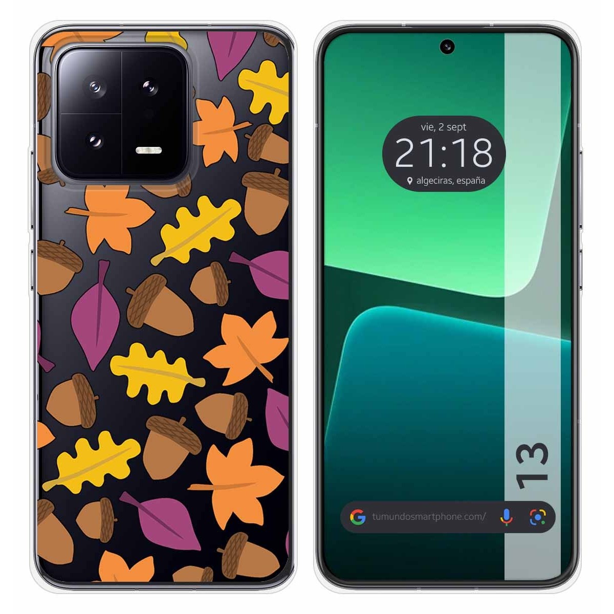 Funda Silicona Transparente compatible con Xiaomi 13 5G diseño Otoño Dibujos