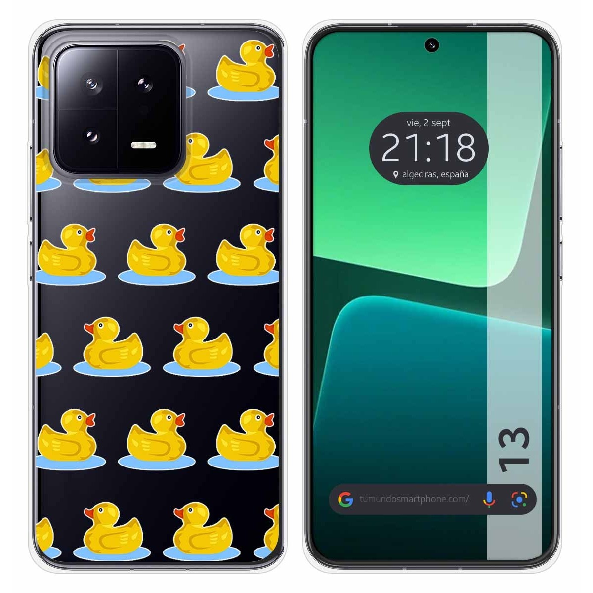 Funda Silicona Transparente compatible con Xiaomi 13 5G diseño Pato Dibujos