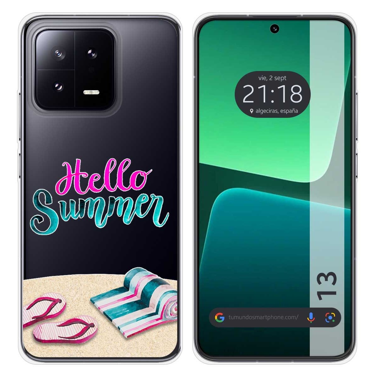 Funda Silicona Transparente compatible con Xiaomi 13 5G diseño Summer Dibujos
