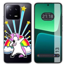 Funda Silicona Transparente para Xiaomi 13 5G diseño Unicornio Dibujos
