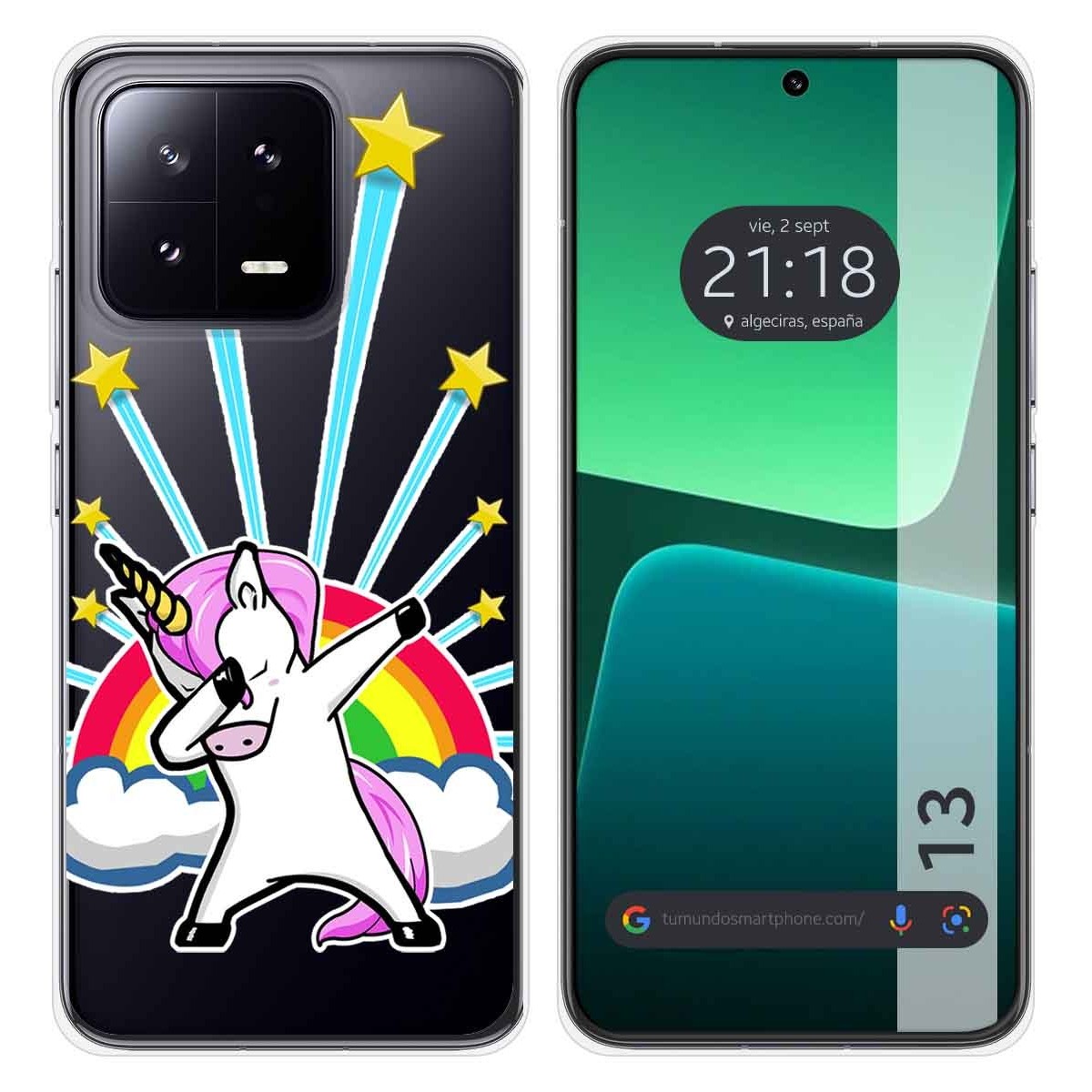 Funda Silicona Transparente compatible con Xiaomi 13 5G diseño Unicornio Dibujos
