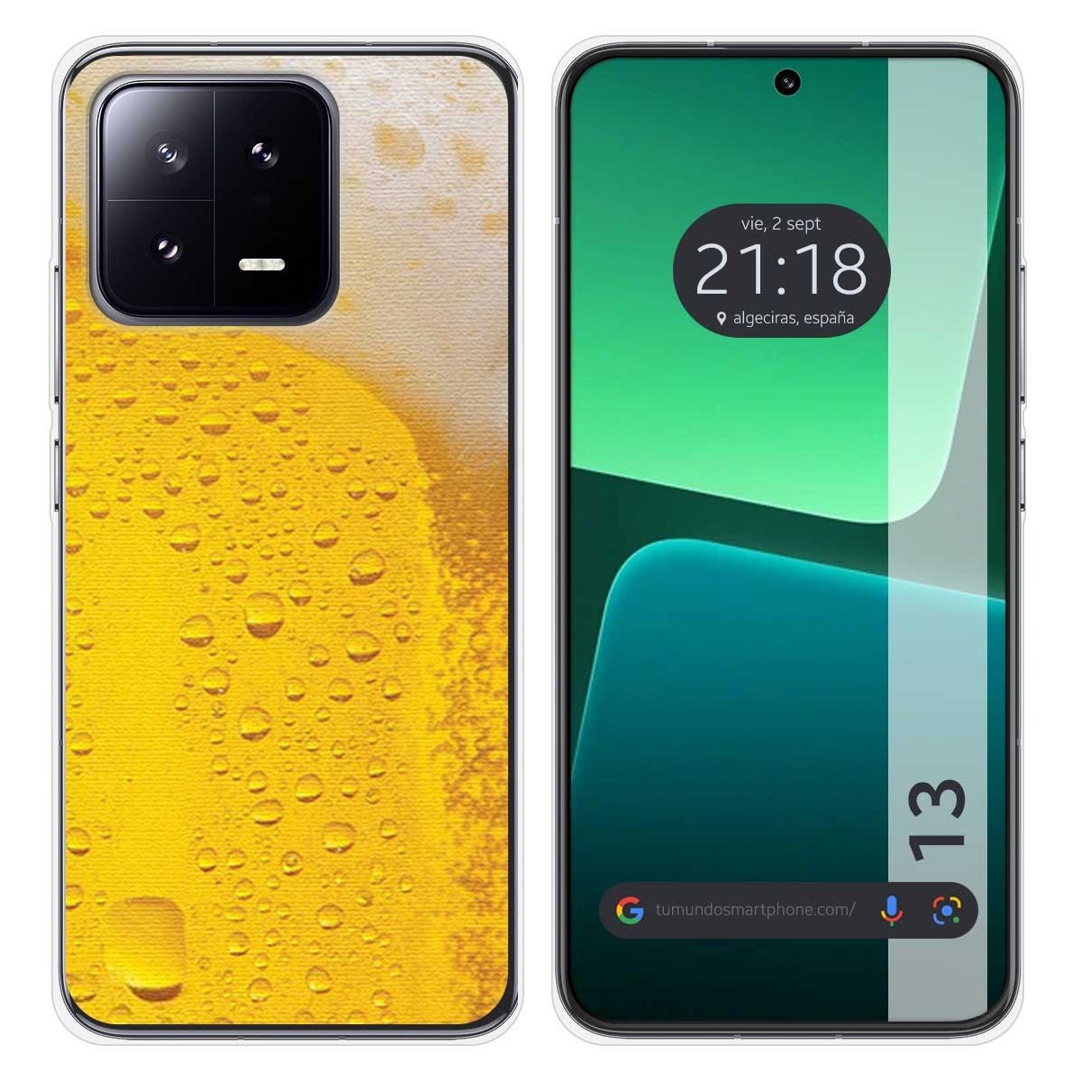 Funda Silicona compatible con Xiaomi 13 5G diseño Cerveza Dibujos