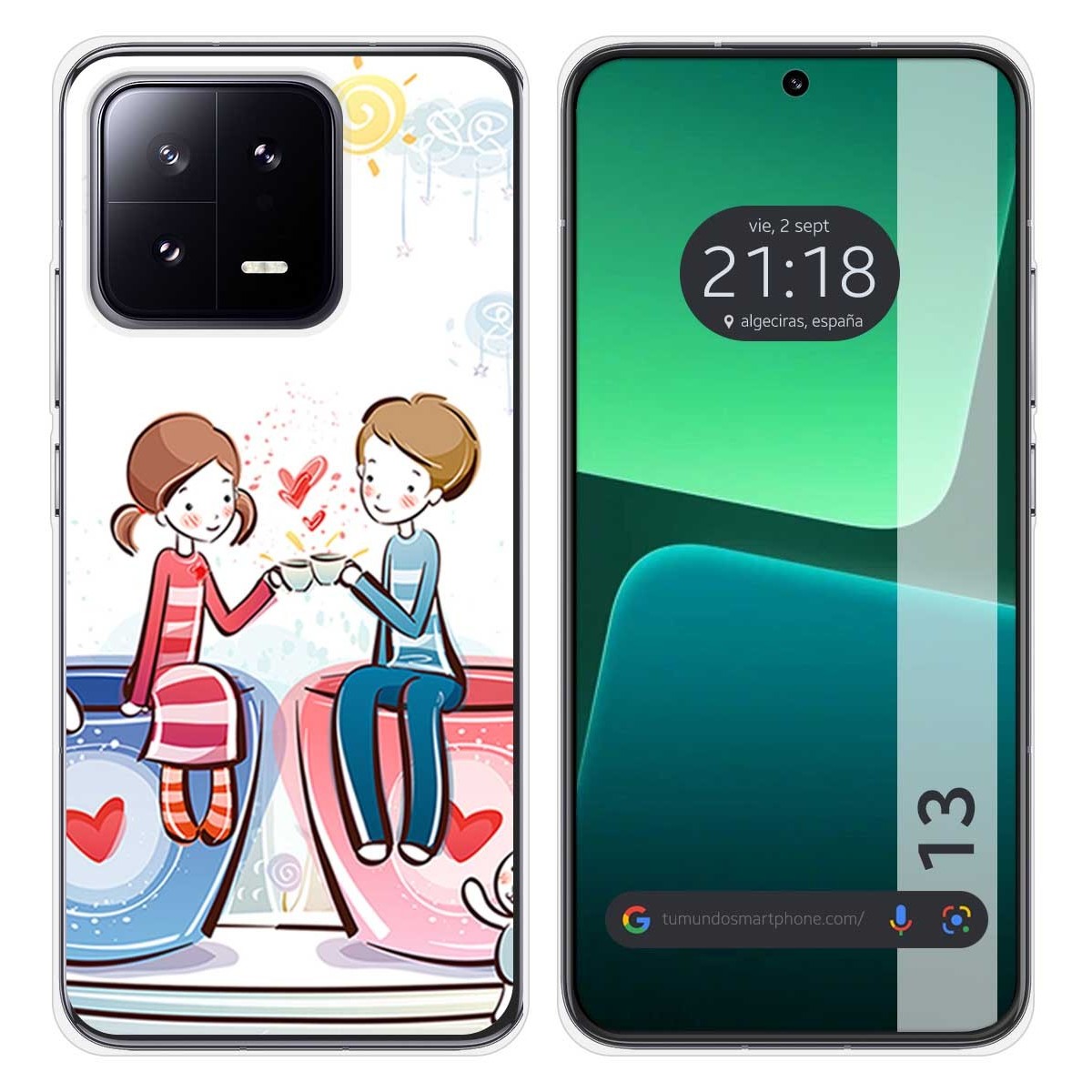 Funda Silicona compatible con Xiaomi 13 5G diseño Café Dibujos