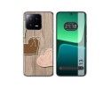 Funda Silicona compatible con Xiaomi 13 5G diseño Corazones Madera Dibujos
