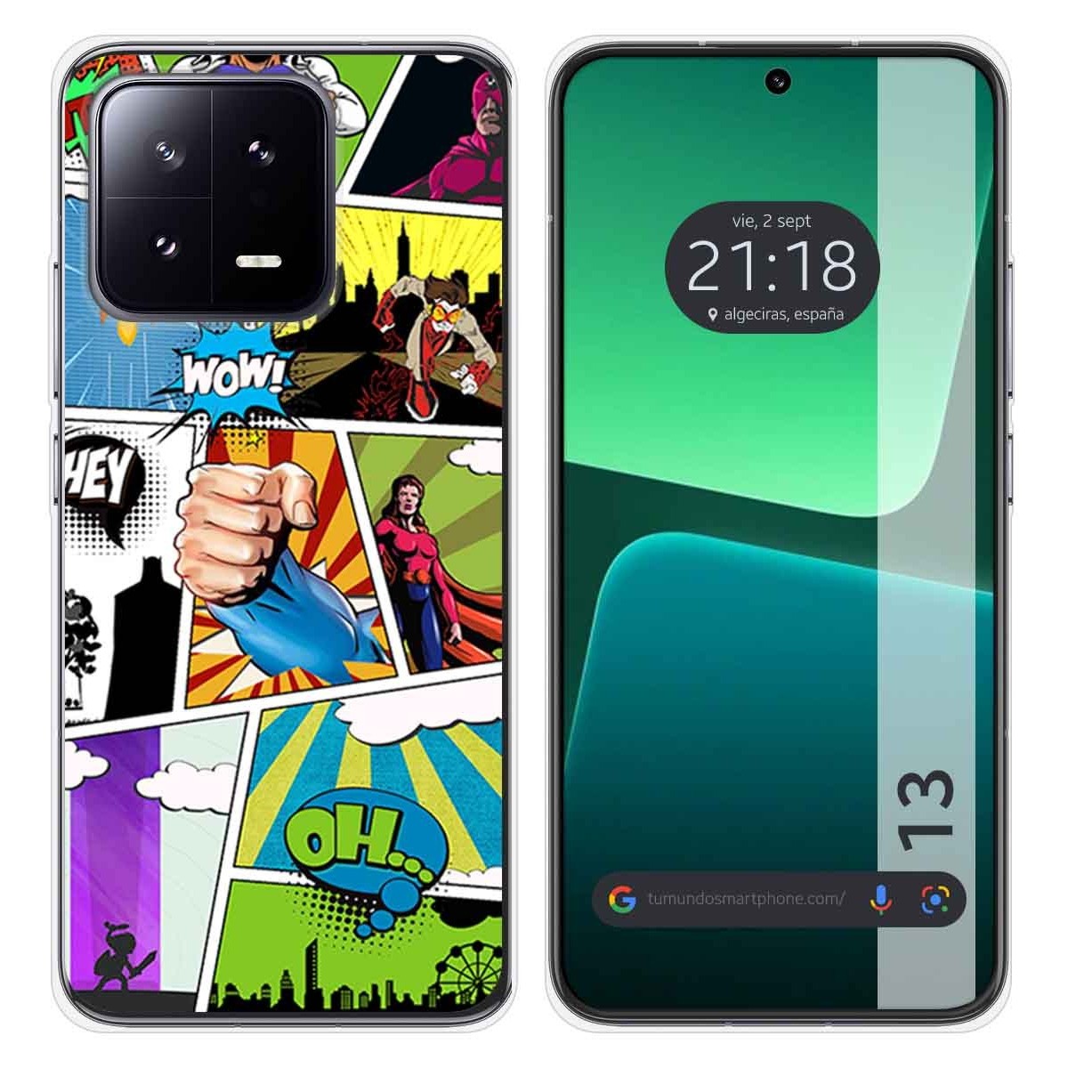 Funda Silicona compatible con Xiaomi 13 5G diseño Comic Dibujos