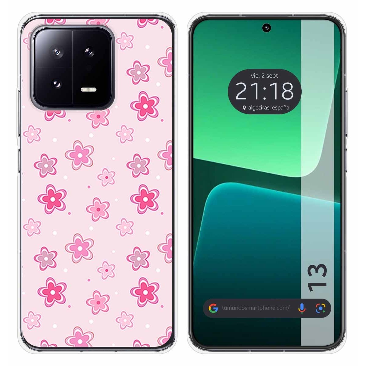 Funda Silicona compatible con Xiaomi 13 5G diseño Flores Dibujos