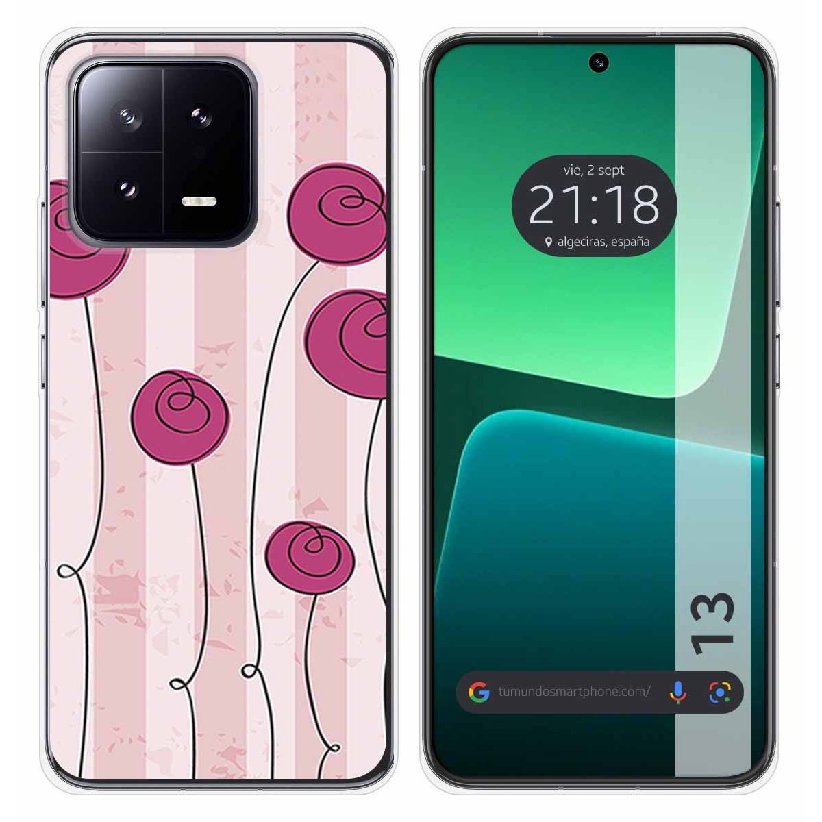 Funda Silicona compatible con Xiaomi 13 5G diseño Flores Vintage Dibujos