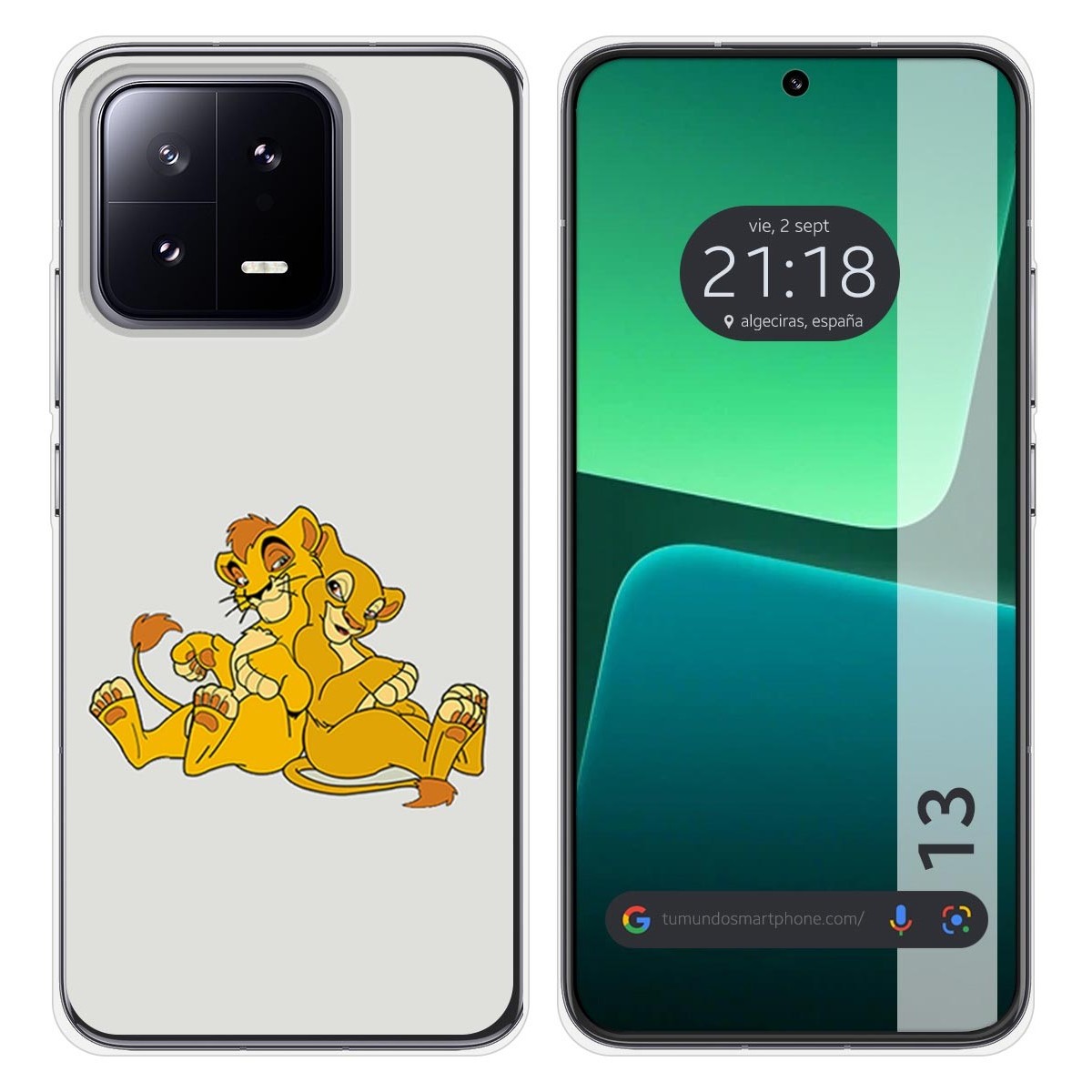 Funda Silicona compatible con Xiaomi 13 5G diseño Leones Dibujos