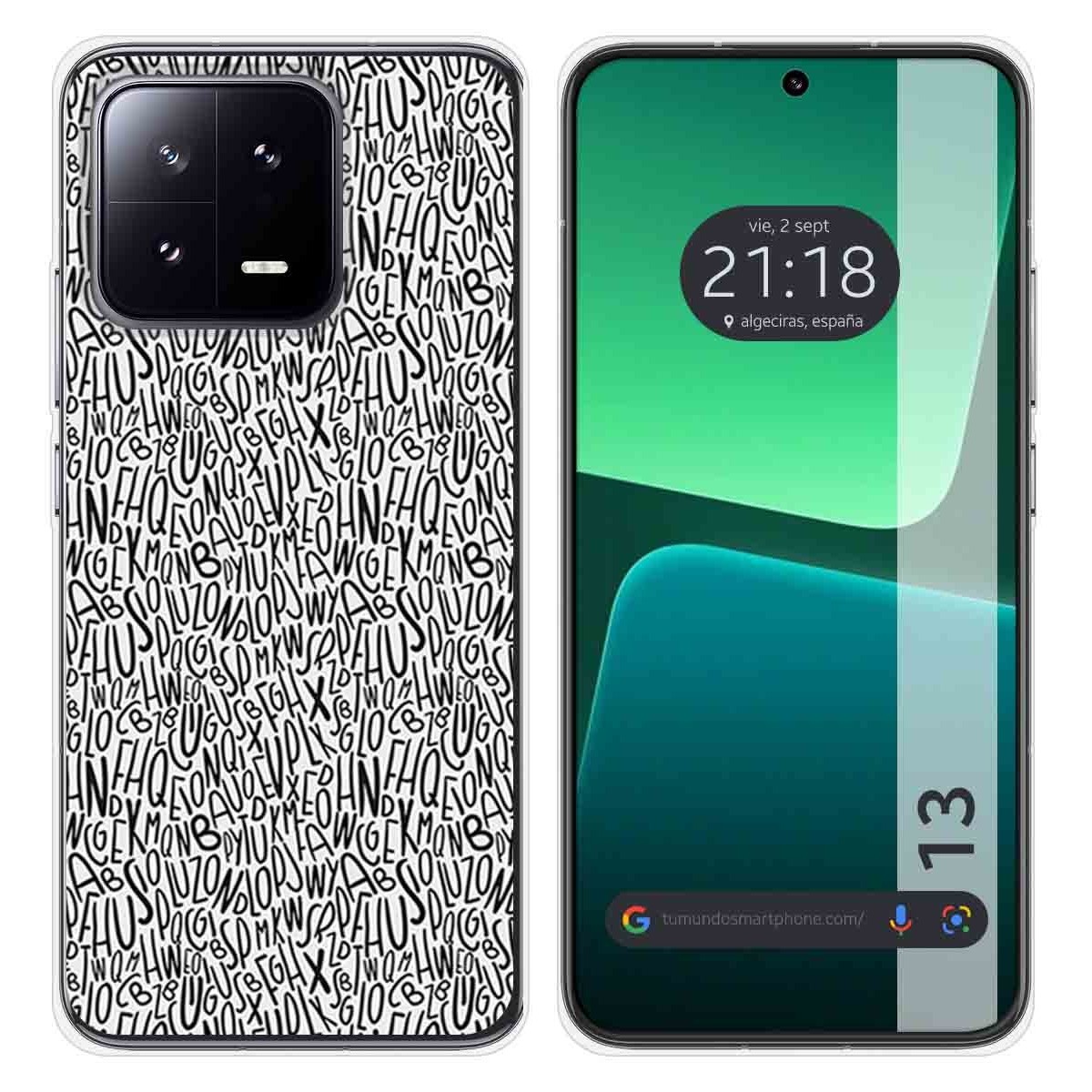 Funda Silicona compatible con Xiaomi 13 5G diseño Letras Dibujos