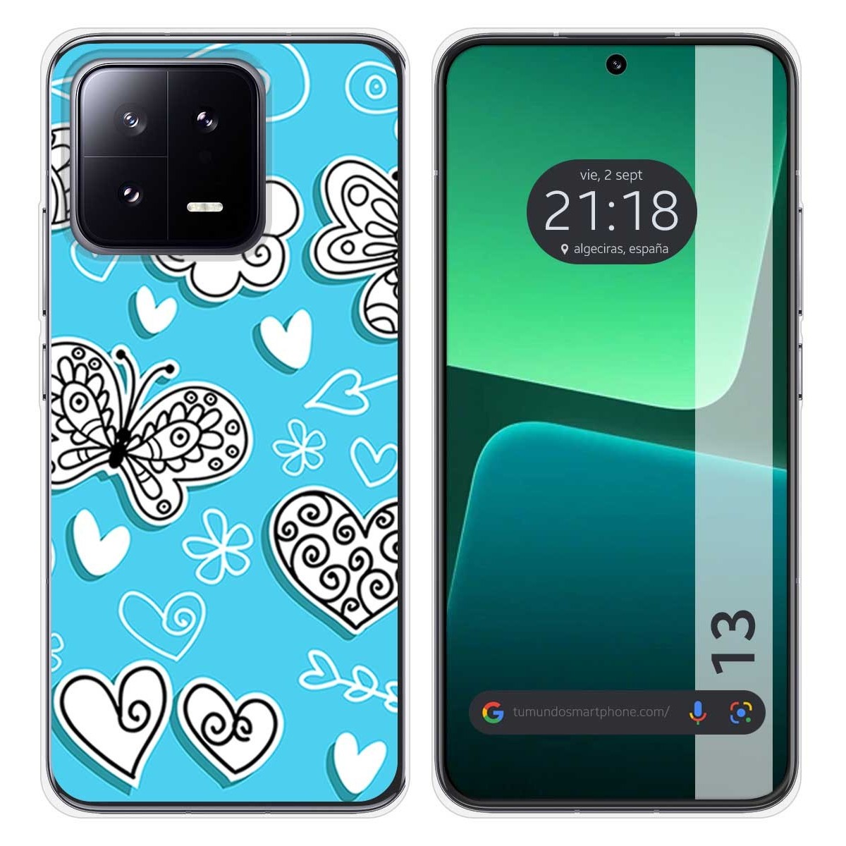 Funda Silicona compatible con Xiaomi 13 5G diseño Mariposas Dibujos