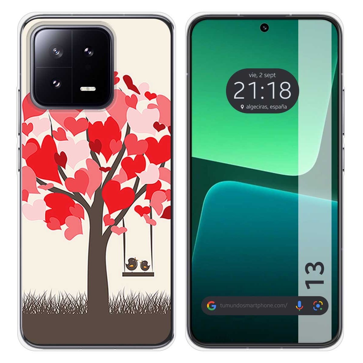 Funda Silicona compatible con Xiaomi 13 5G diseño Pajaritos Dibujos