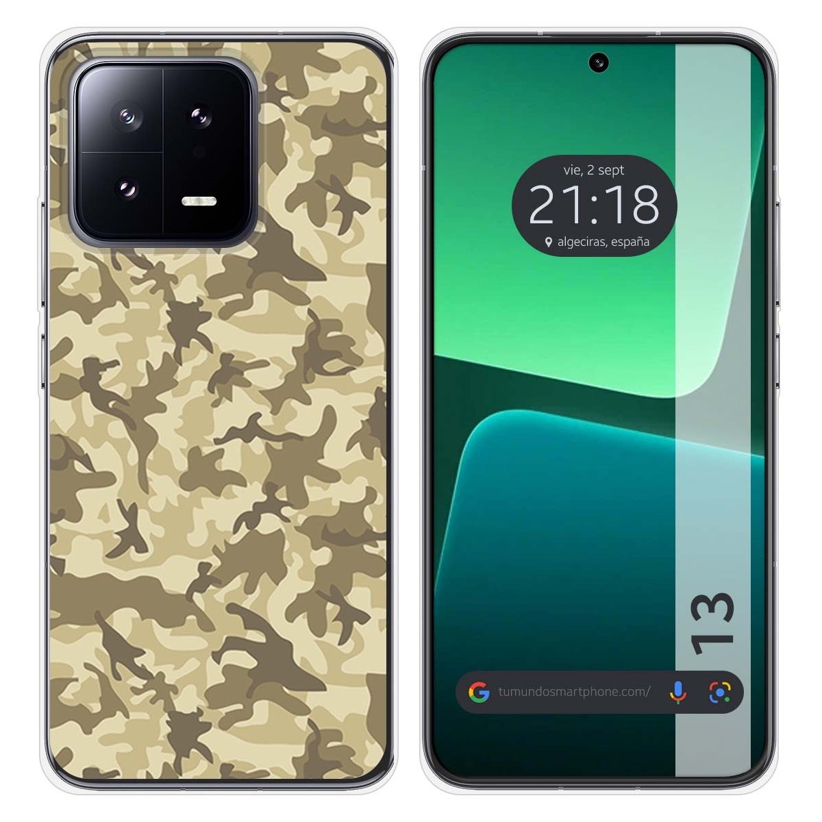 Funda Silicona compatible con Xiaomi 13 5G diseño Sand Camuflaje Dibujos
