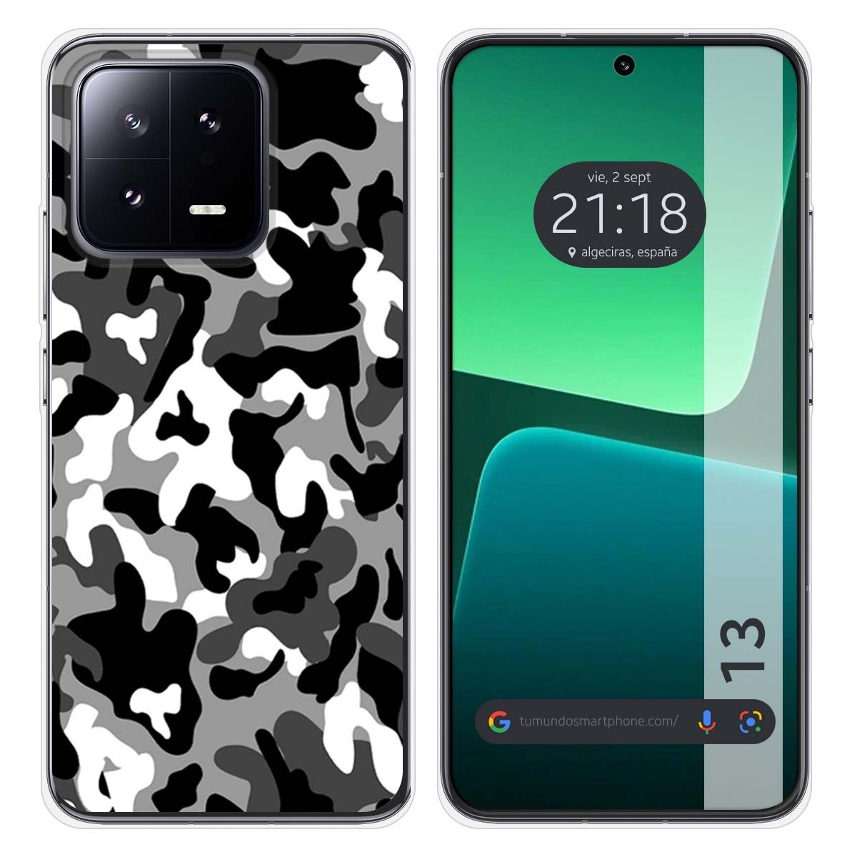 Funda Silicona compatible con Xiaomi 13 5G diseño Snow Camuflaje Dibujos