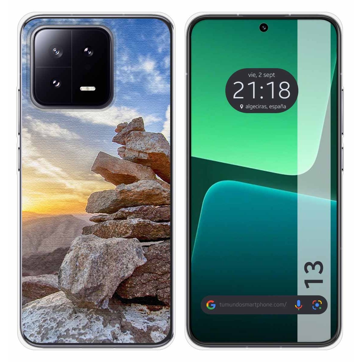 Funda Silicona compatible con Xiaomi 13 5G diseño Sunset Dibujos