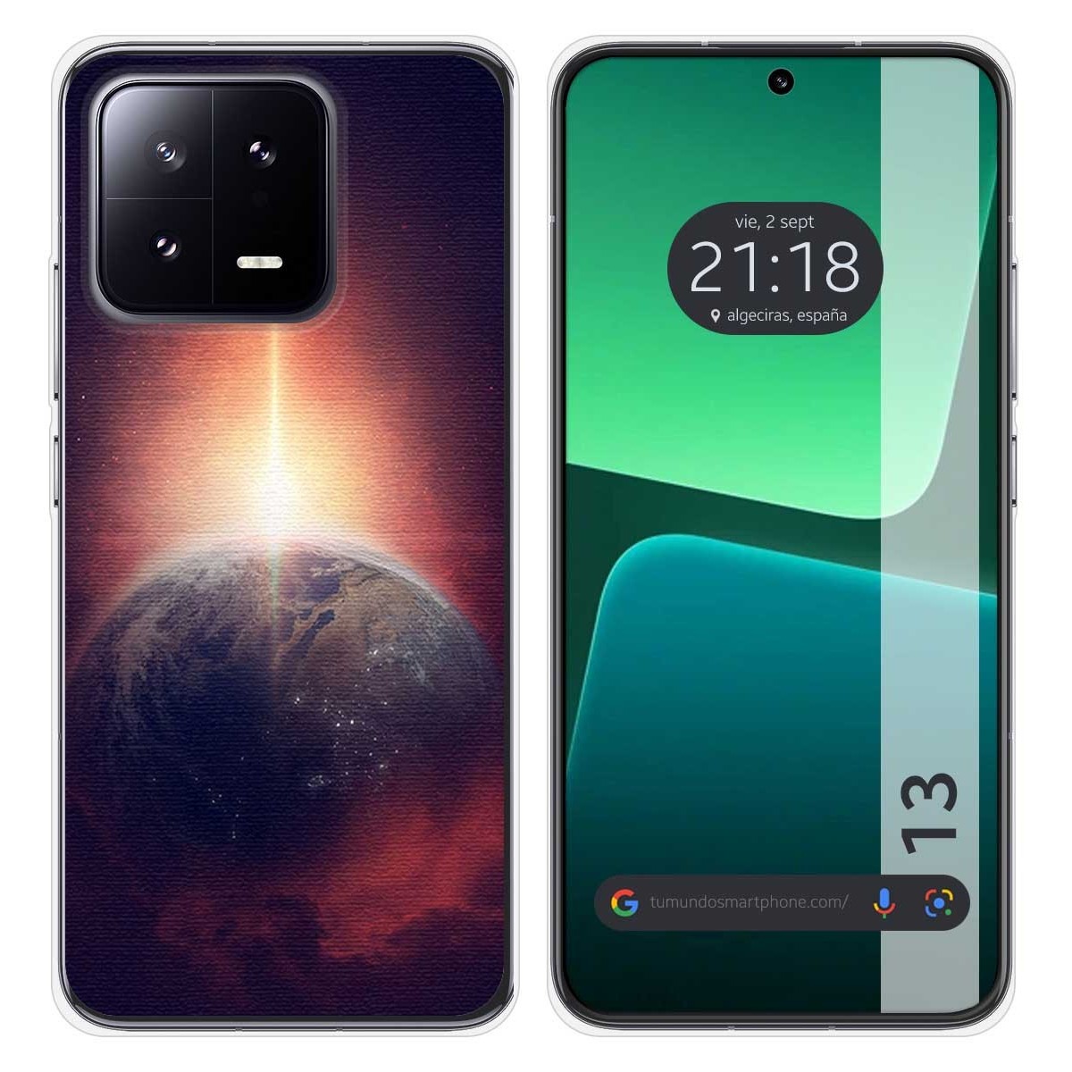 Funda Silicona compatible con Xiaomi 13 5G diseño Tierra Dibujos