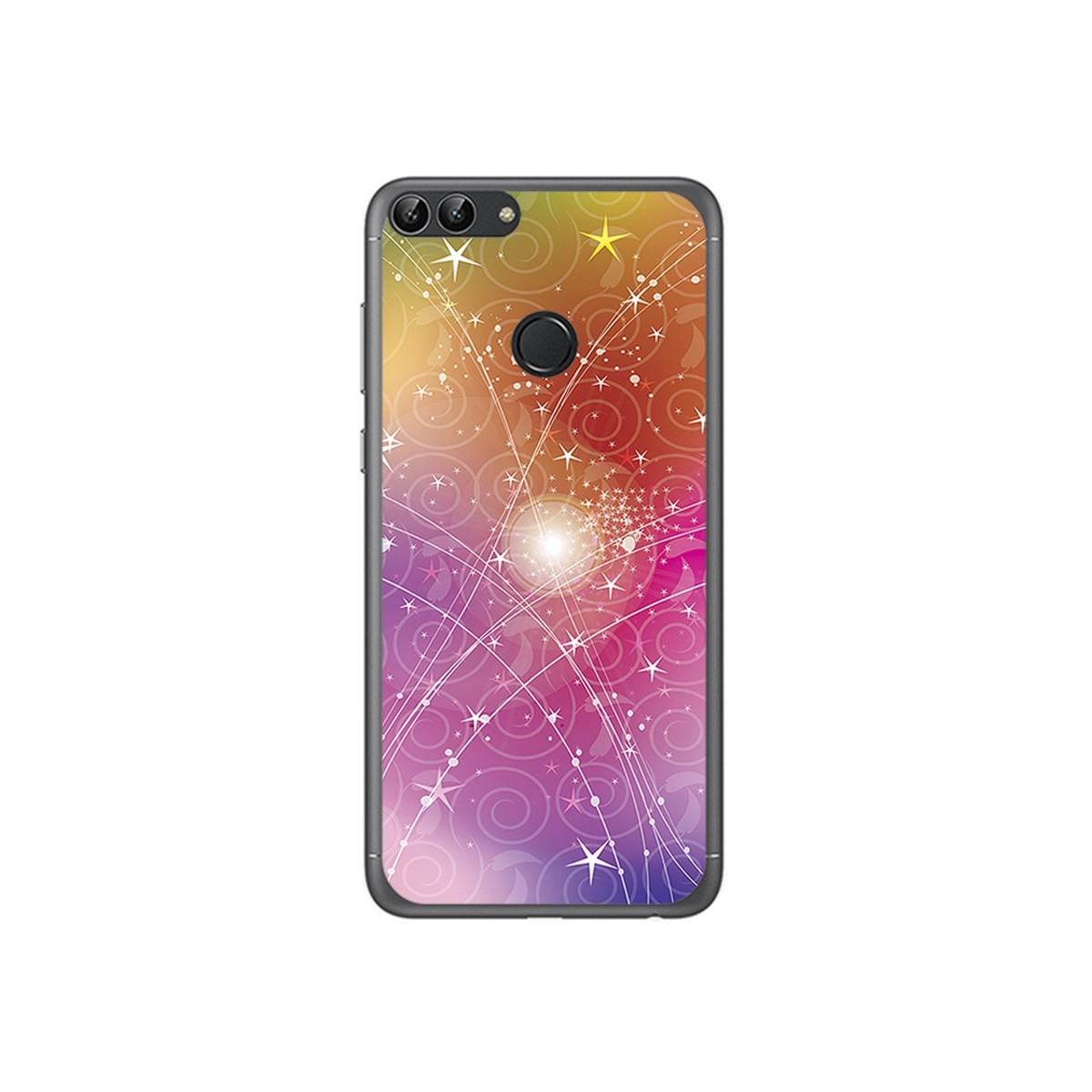 Funda Gel Tpu para Huawei P Smart Diseño Abstracto Dibujos