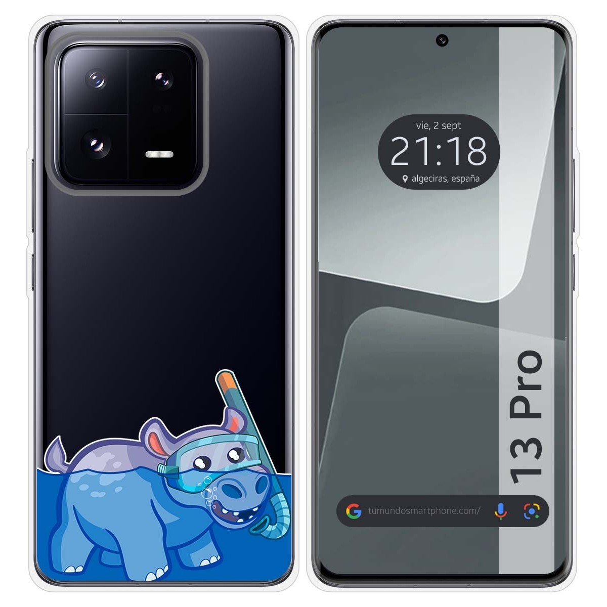 Funda Silicona Transparente compatible con Xiaomi 13 Pro 5G diseño Hipo Dibujos