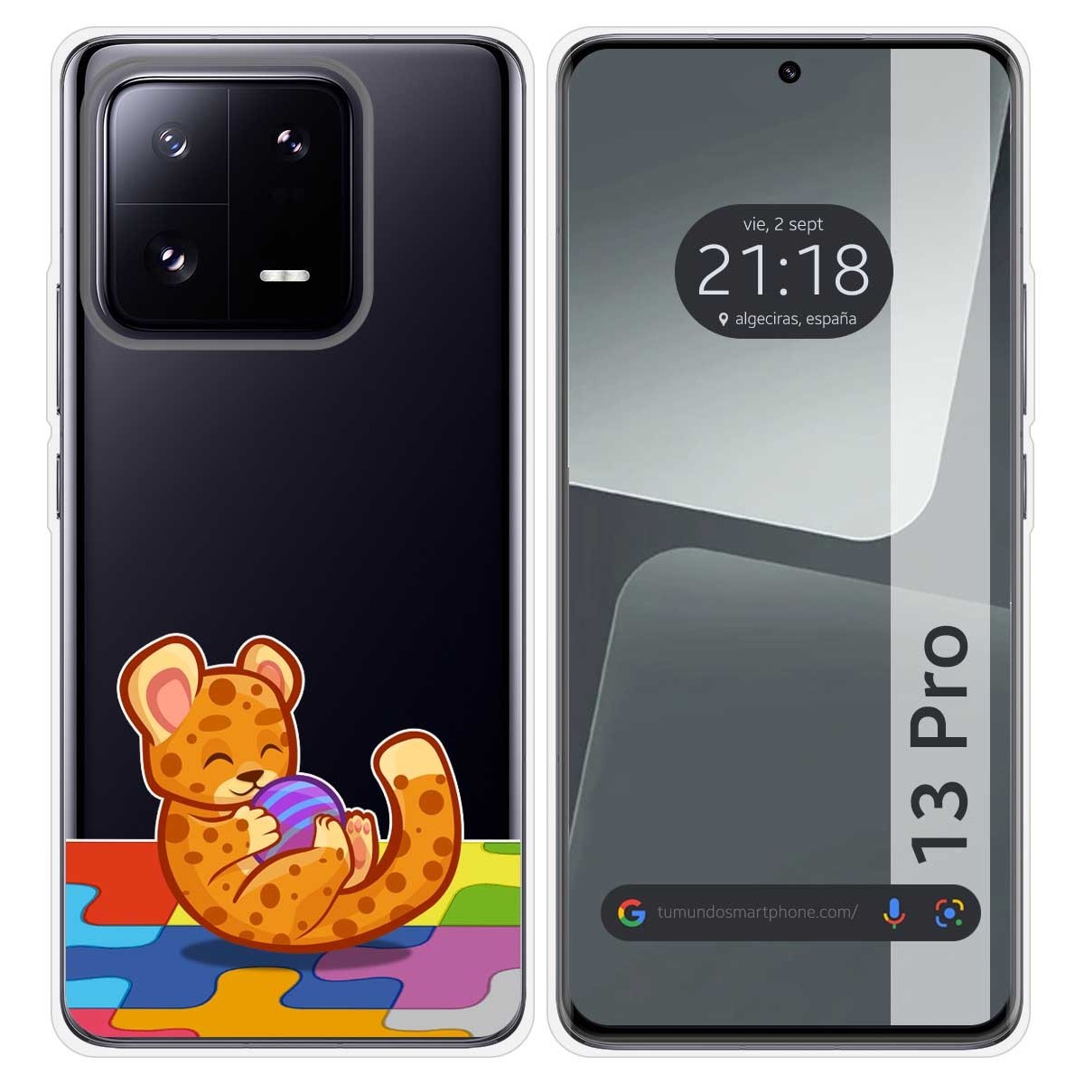 Funda Silicona Transparente compatible con Xiaomi 13 Pro 5G diseño Leopardo Dibujos