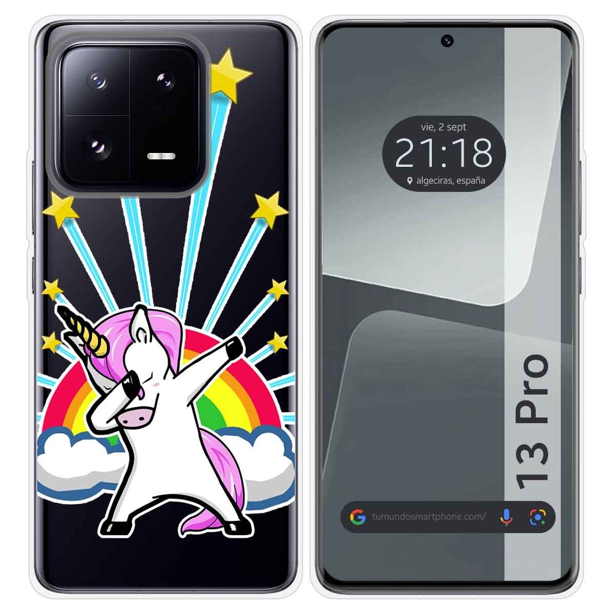 Funda Silicona Transparente para Xiaomi 13 Pro 5G diseño Unicornio Dibujos