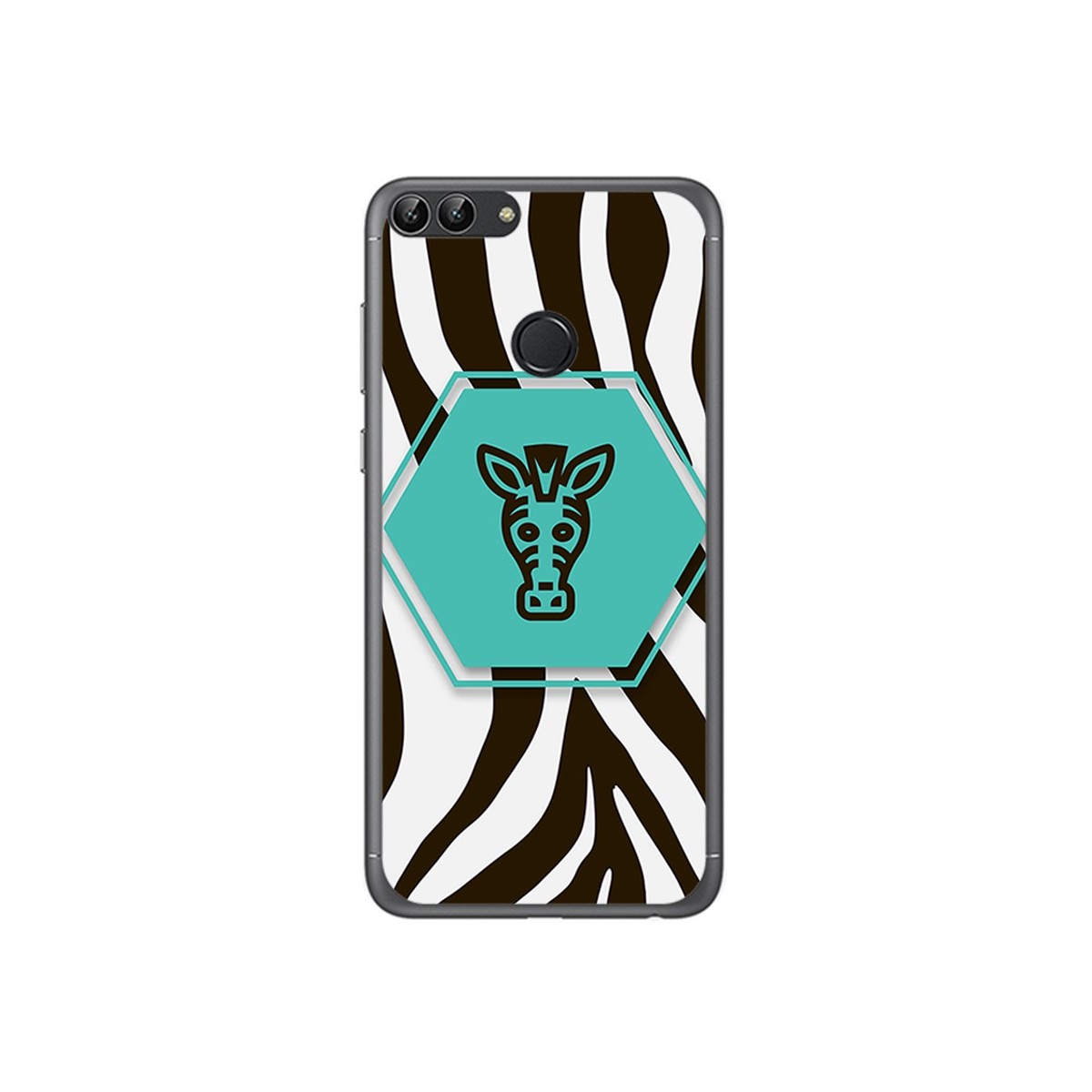 Funda Gel Tpu para Huawei P Smart Diseño Cebra Dibujos